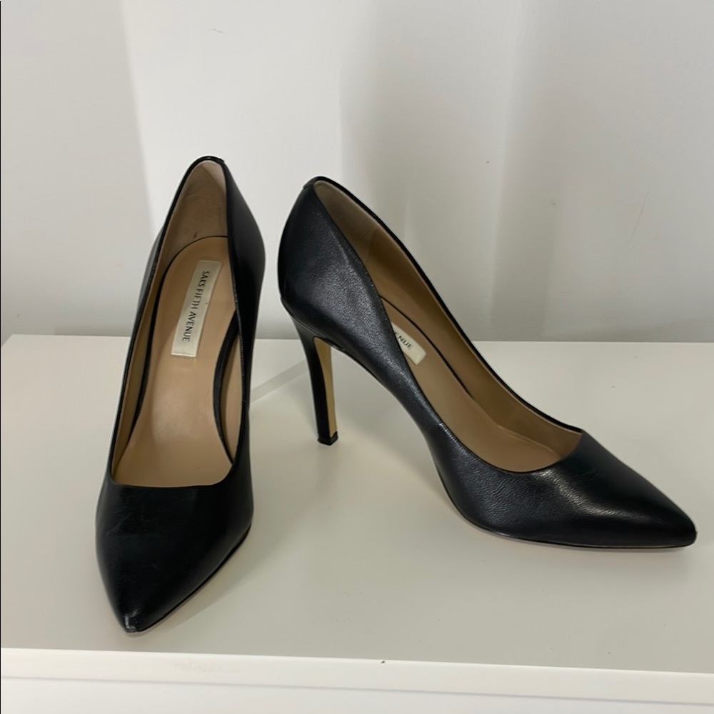 Saks Fifth Avenue Black Stiletto Heels